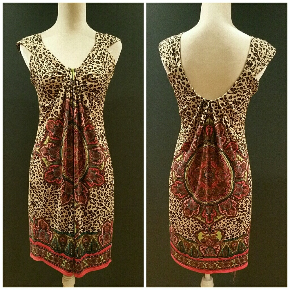 LONDON TIMES ANIMAL PRINT DRESS SZ 6